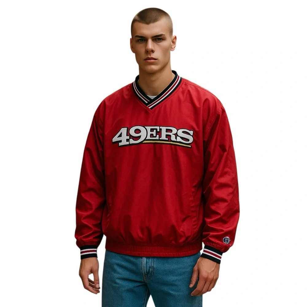 San Franscisco‎ Pullover Mens Size XL 49ers Football NFL Windbreaker Vintage